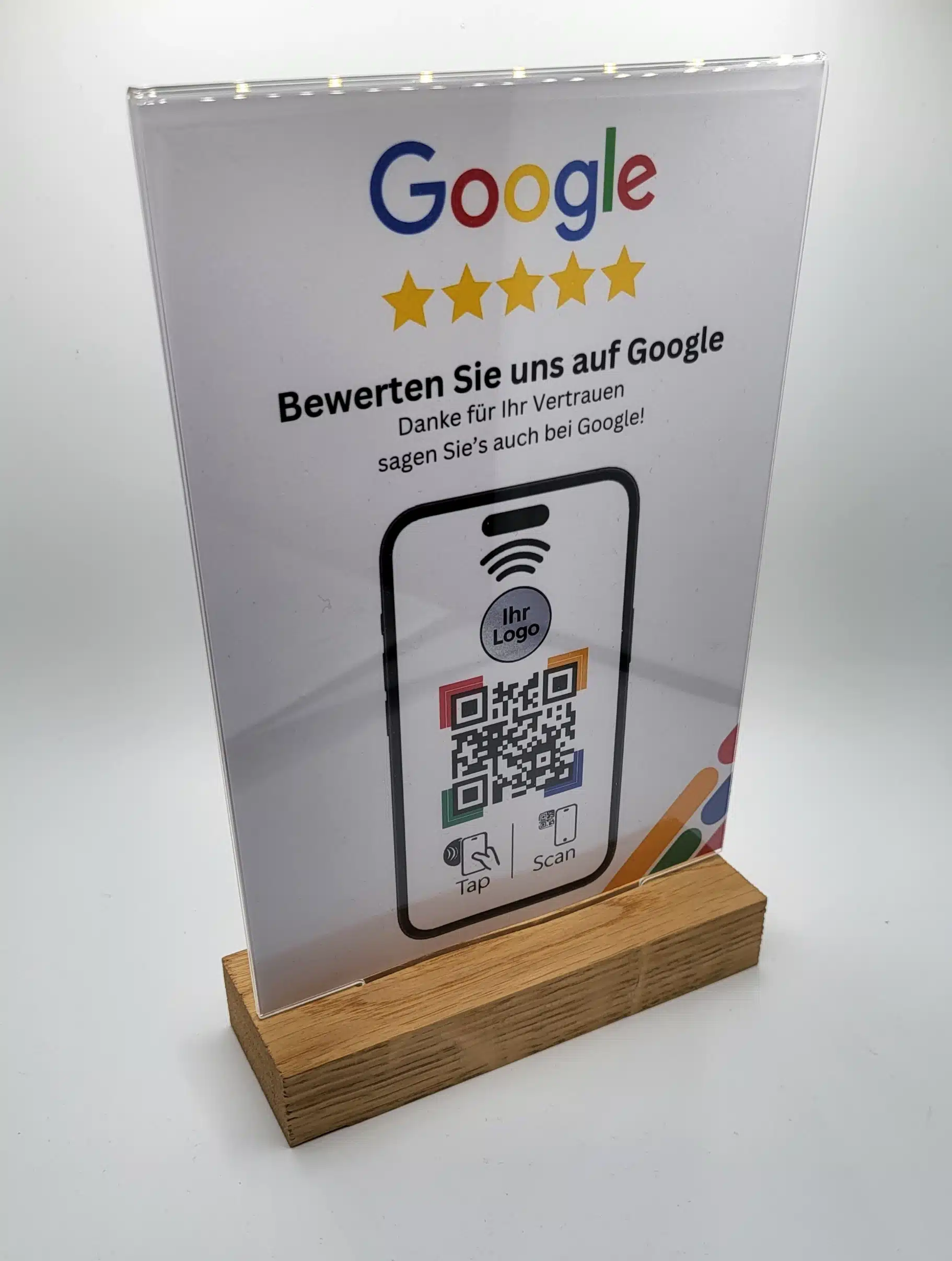 Google Bewertung Aufsteller A5 - Bewertung Aufsteller Google